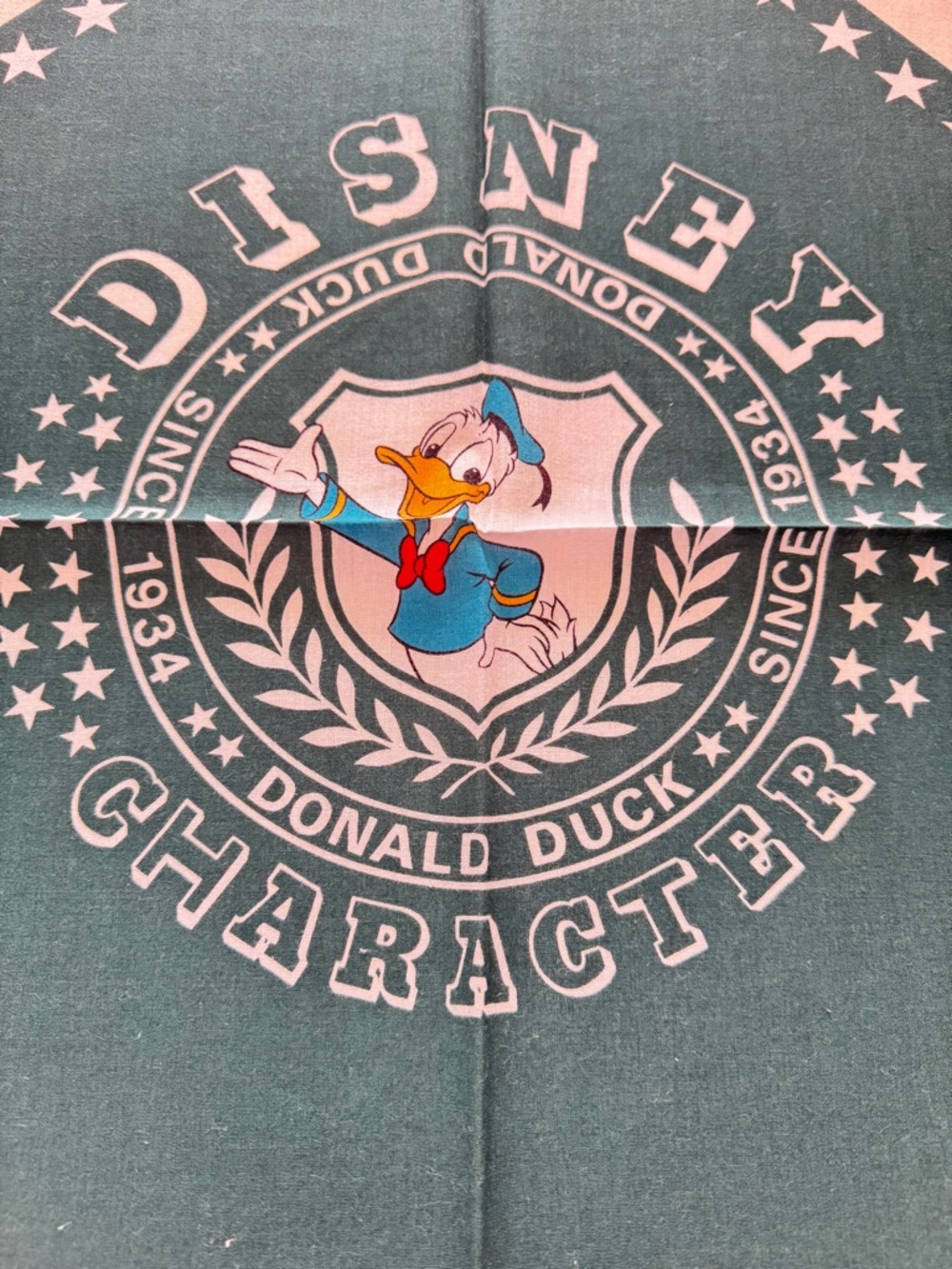 Disney Donald Duck Green and Cream Bandana Scarf - Picture 2 of 3